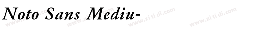 Noto Sans Mediu字体转换